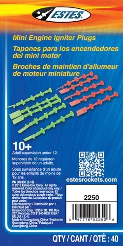 Estes Rockets Plugs for Mini Engines (20 pack)