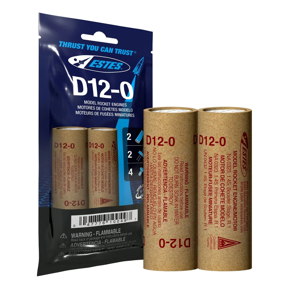 Estes Rockets D12-0 Engines