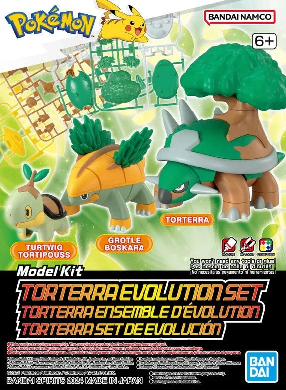 Pokemon Series 8 Torterra Evolution Set Model Kit - Bandai Namco