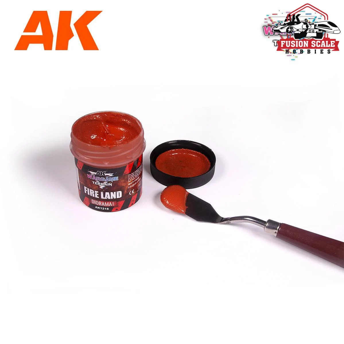 AK Interactive Wargame Battle Ground Terrains Fire Land - 100ml (Acrylic)