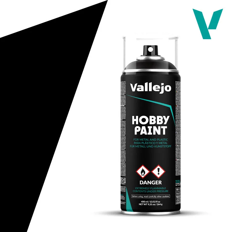 Vallejo Black Primer 400ml Spray