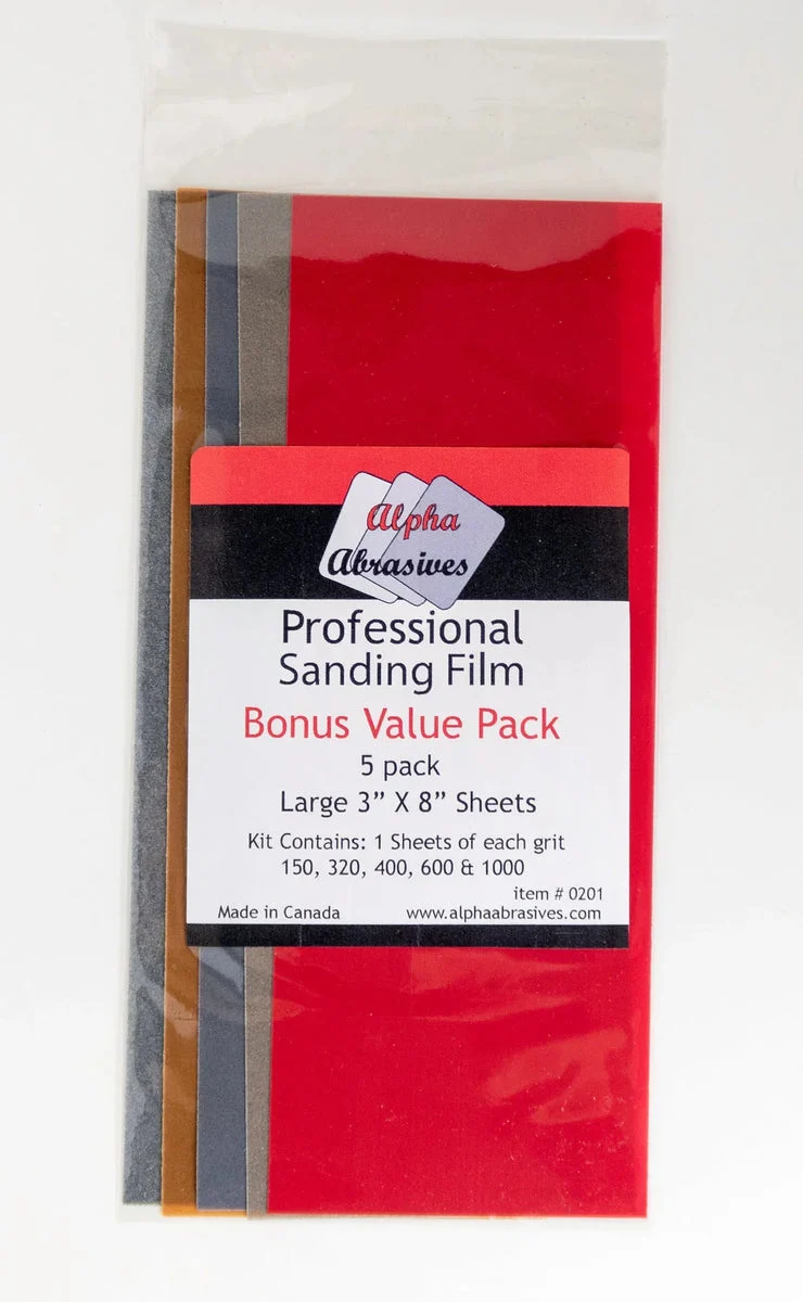 Alpha Abrasives 3"x8" Sheets Professional Sanding Film - 0201