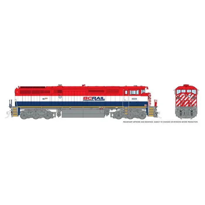 Rapido HO Scale BC Rail 4612 Yellow Sill Dash 8-40CM ESU LokSound DCC/Sound