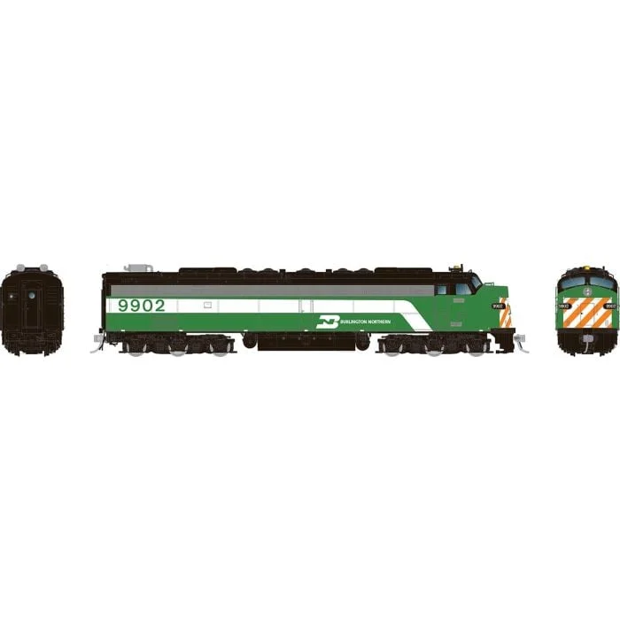 Rapido HO Burlington Northern Green 9915 EMD HEP E8 DC