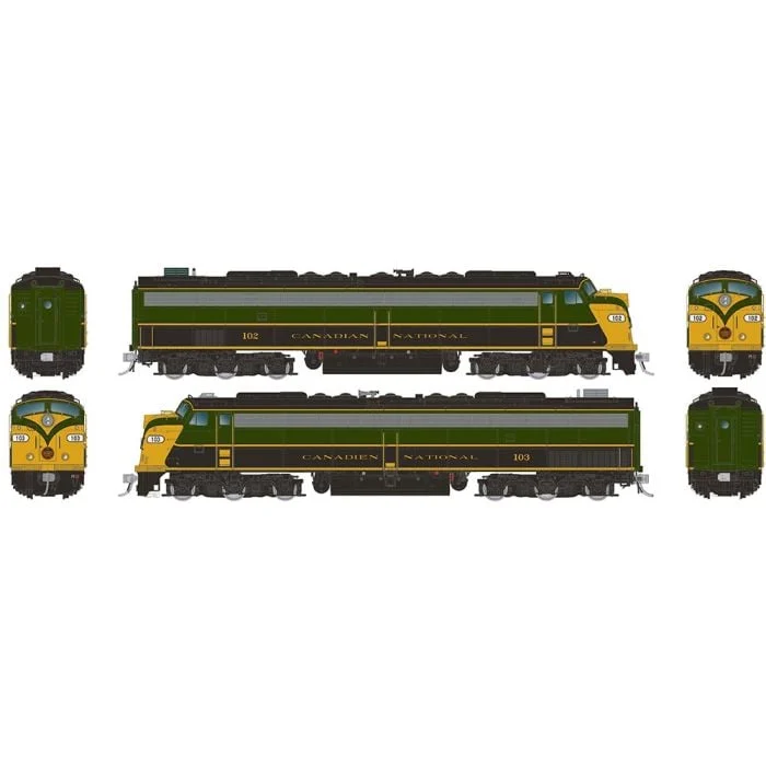 Rapido HO Canadian National CN Green & Gold 102 + 103 EMD HEP E8A/E8A DCC/Sound