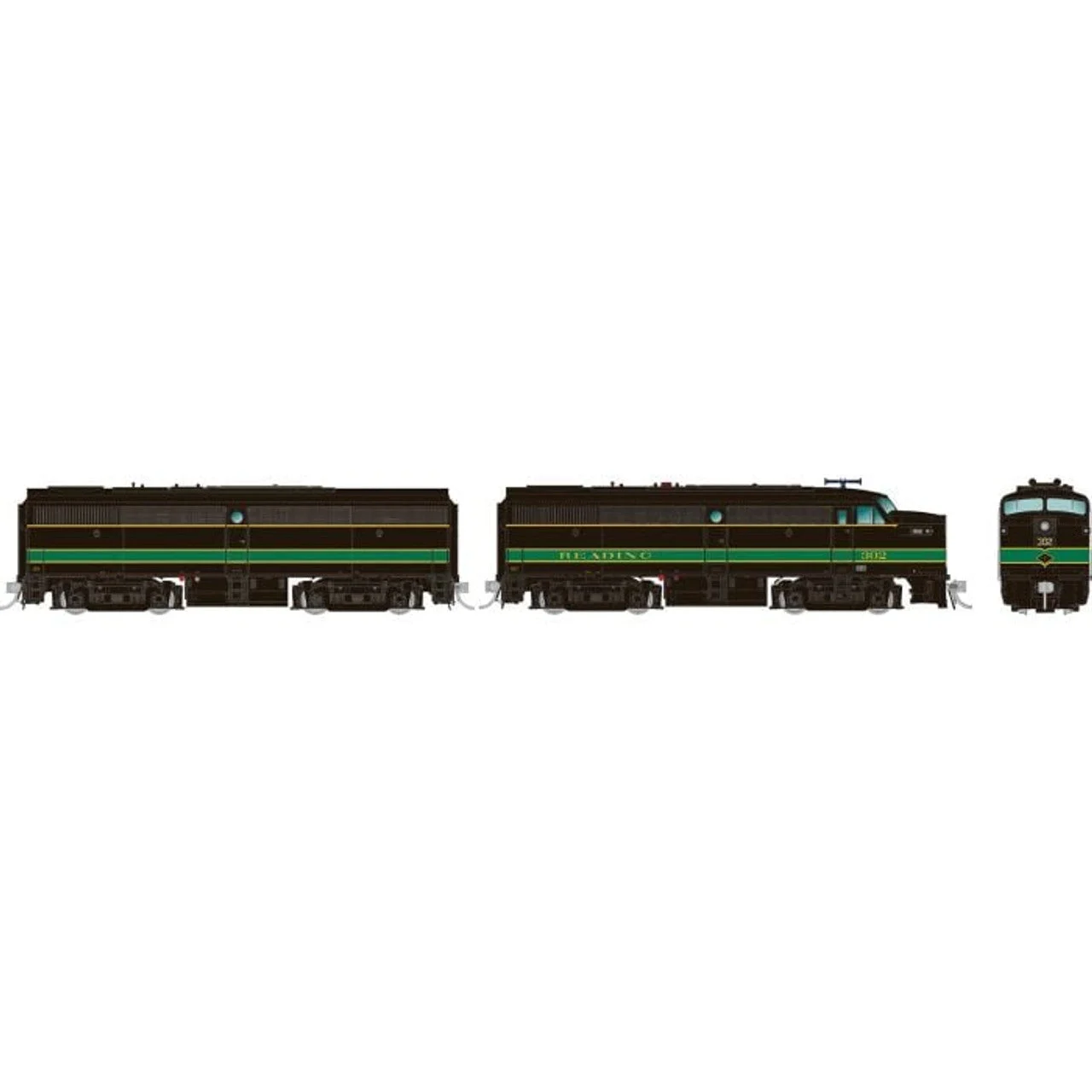 Rapido HO Scale Reading Alco FA-1 302 FB-1 302B DCC/Sound