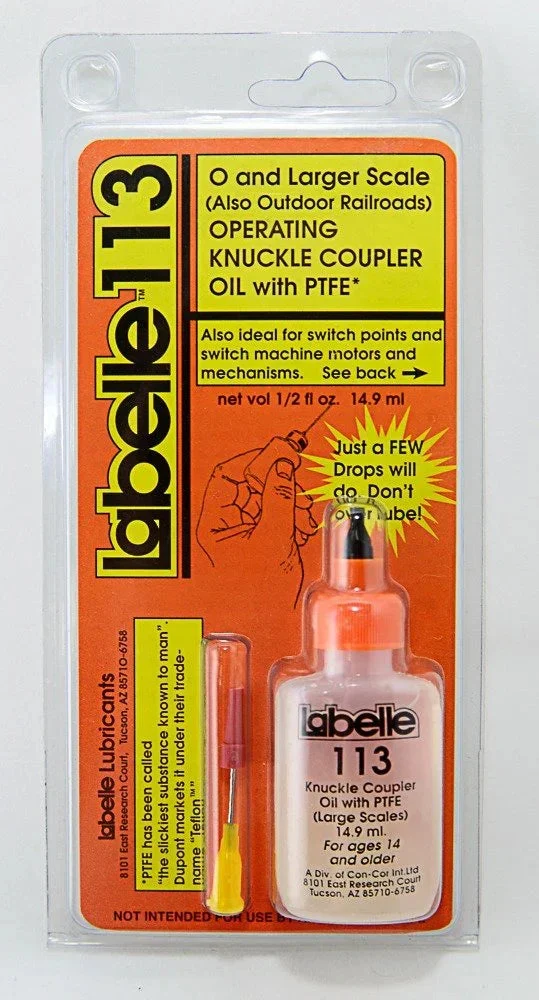 Labelle #113 Coupler & Track Mechanism Lubricant with PTFE – For Large Scale Model Trains - Labelle-Lubricants