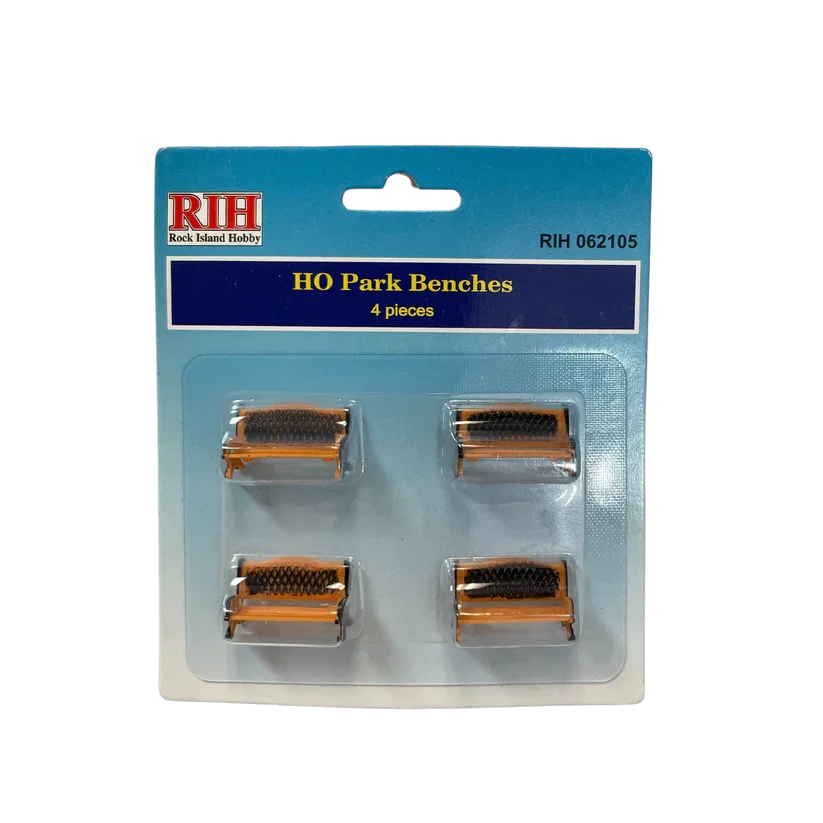 Rock Island Hobby HO Scale Park Benches 4 Pack
