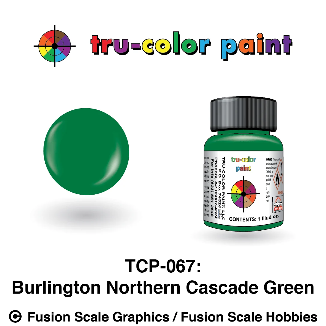 Tru Color Paint Burlington Northern BN Cascade Green 1oz Bottle