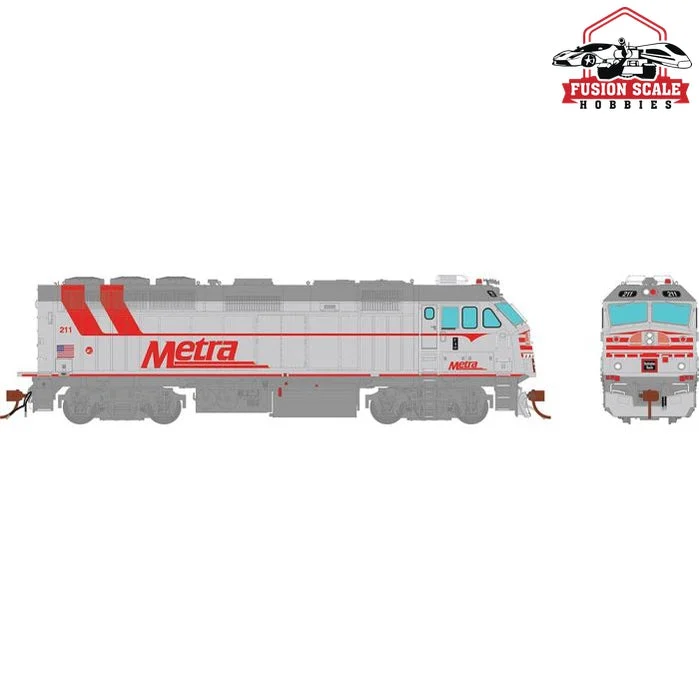 Rapido HO Scale Metra F40PHM-2 211 CB&Q Heritage Unit DC