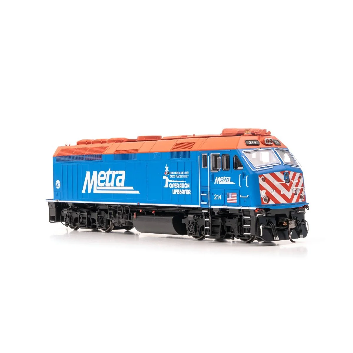 Rapido HO Scale Metra F40PHM-2 214 Operation Lifesaver With Esu LokSound V5 DCC/Sound