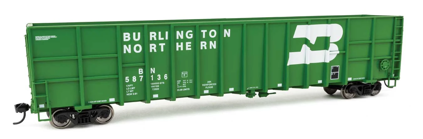 Walthers Mainline HO Scale Burlington Northern #587136 61' Wood Chip Gondola