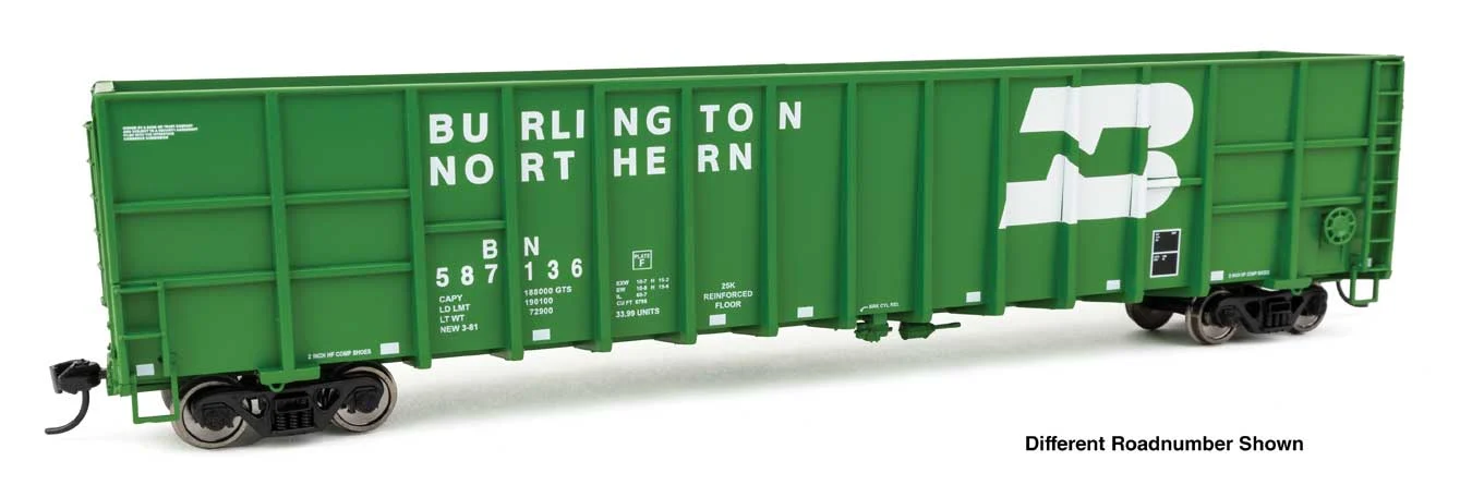 Walthers Mainline HO Scale Burlington Northern #587141 61' Wood Chip Gondola