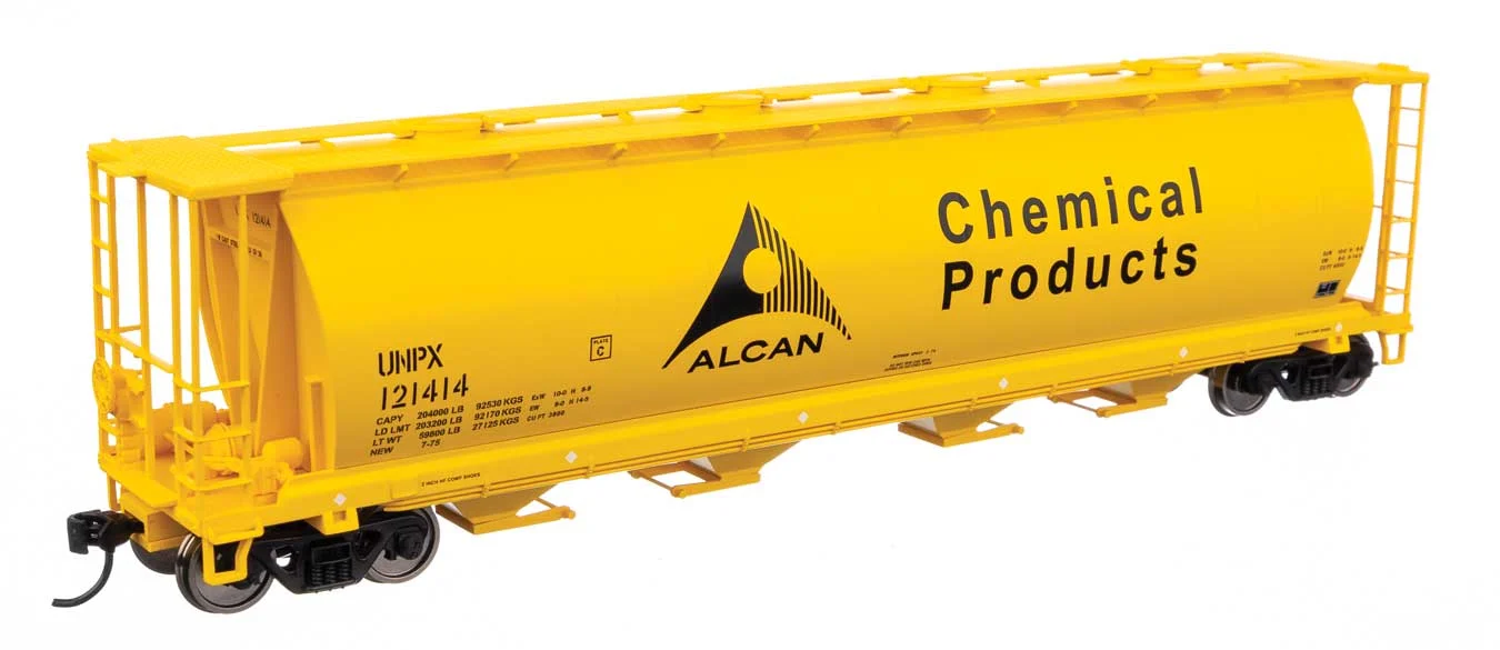 Walthers Mainline HO 59' Cylindrical Hopper Alcan UNPX #121414- 910-7869