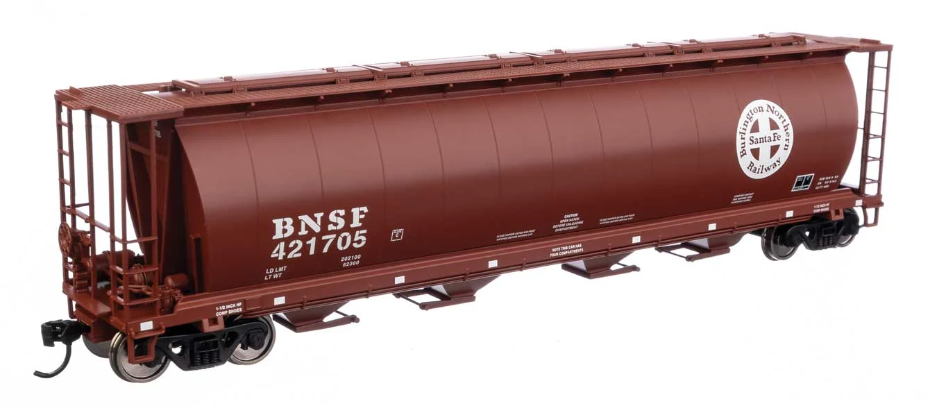 Walthers Mainline HO 59' Cylindrical Hopper BNSF #421705 - 910-7873