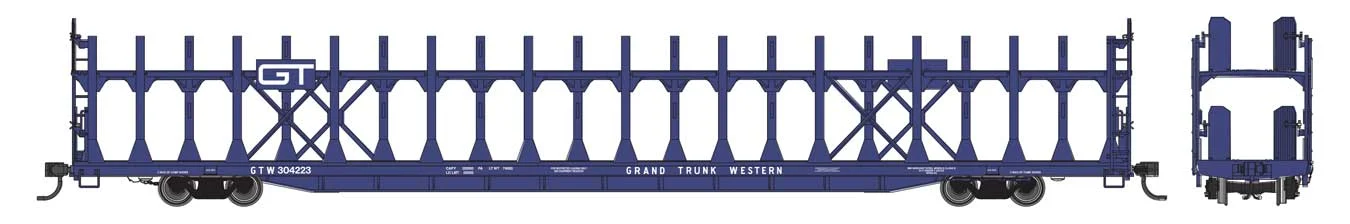 Walthers Mainline HO GTW #304223 89' Bi-Level Open Autorack - 910-8033