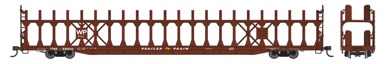 Walthers Mainline HO WP #930222 89' Bi-Level Open Autorack - 910-8045