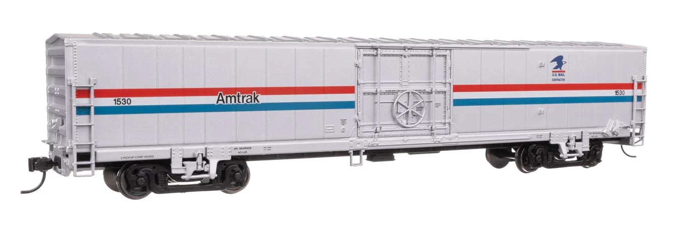 Walthers Mainline HO Amtrak Phase III w/US Mail Logo #1530 60' Thrall Material Handling Car MHC-2