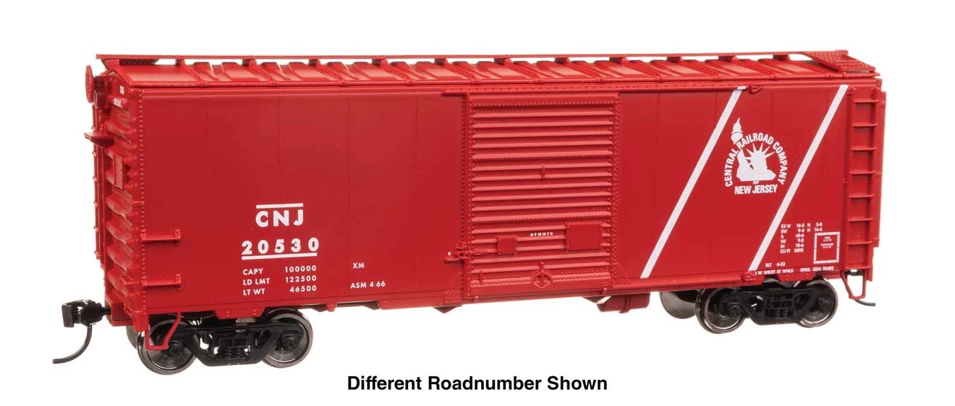 Walthers Mainline HO Central of New Jersey #20857 40' ACF Welded Boxcar w/8' Youngstown Door