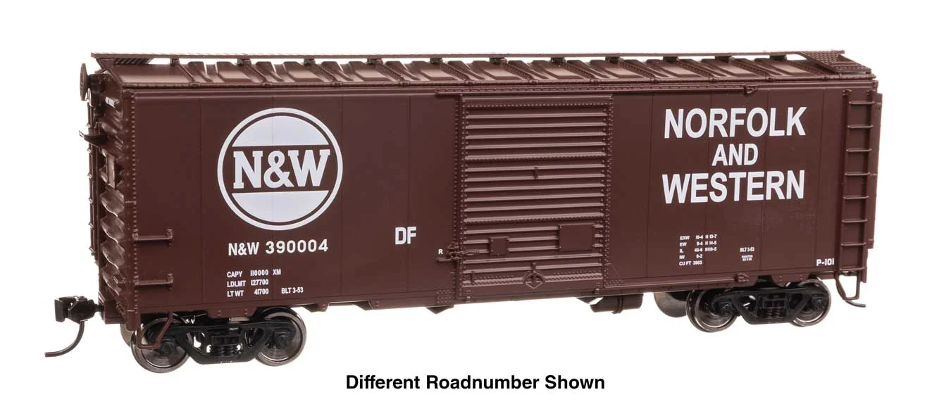 Walthers Mainline HO Norfolk & Western #390007 40' ACF Welded Boxcar w/8' Youngstown Door