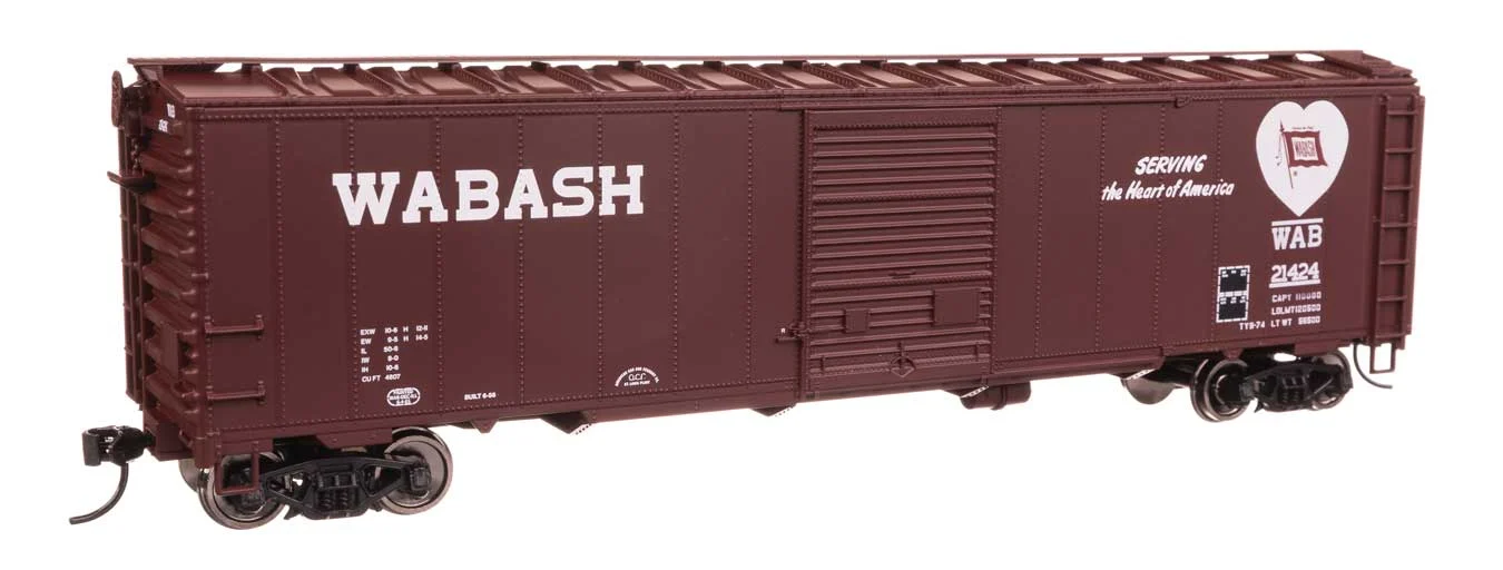 Walthers Mainline HO Wabash #21424 50' AAR Single Door Boxcar
