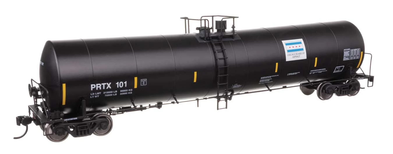 Walthers Mainline HO Scale Chicago Ashphalt PRTX #101 Trinity 25,000-Gallon Tank Car