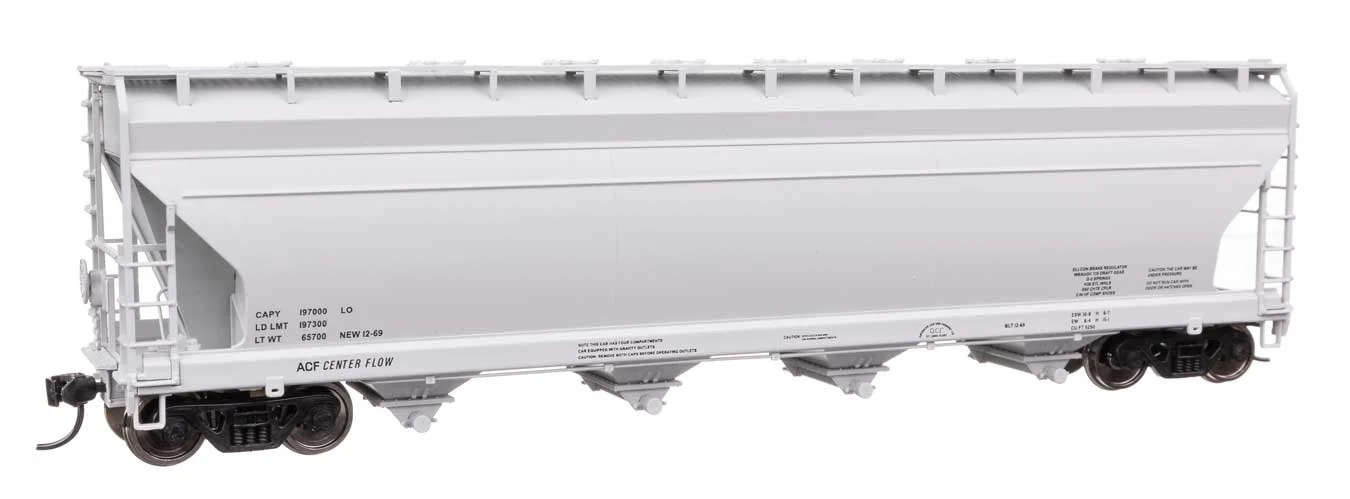 Walthers Mainline HO Data Only ACF 5250 4-Bay Centerflow Covered Hopper