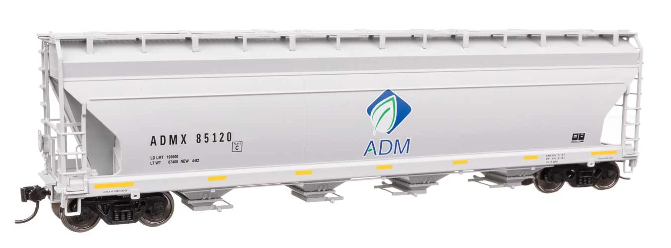 Walthers Mainline HO Archer Daniels Midland #85120 ACF 5250 4-Bay Centerflow Covered Hopper