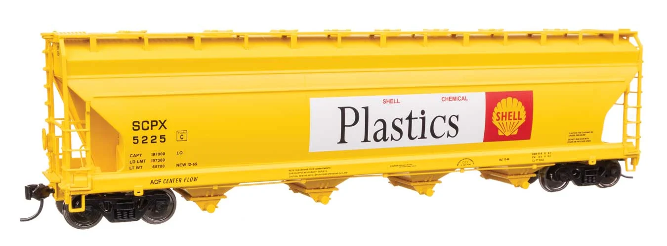 Walthers Mainline HO Shell Chemical #5225 ACF 5250 4-Bay Centerflow Covered Hopper