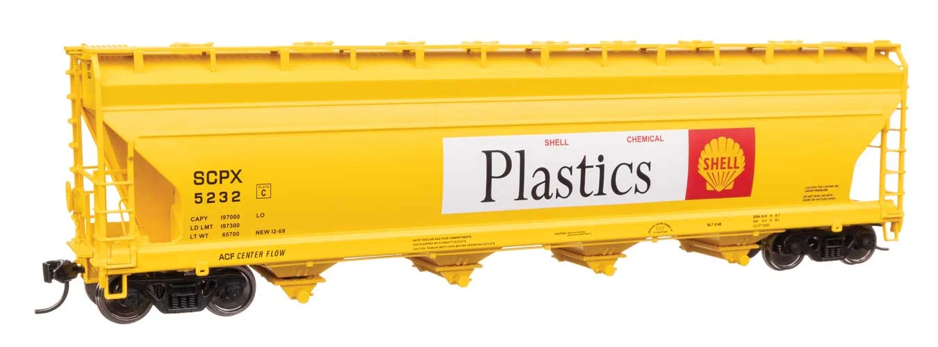 Walthers Mainline HO Shell Chemical #5232 ACF 5250 4-Bay Centerflow Covered Hopper