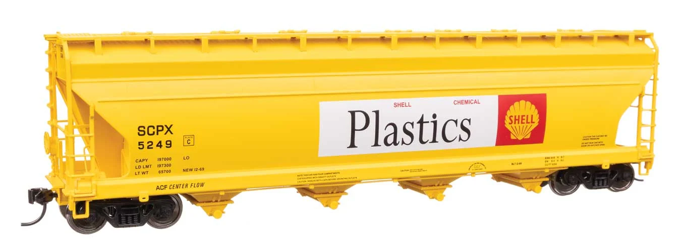 Walthers Mainline HO Shell Chemical #5249 ACF 5250 4-Bay Centerflow Covered Hopper