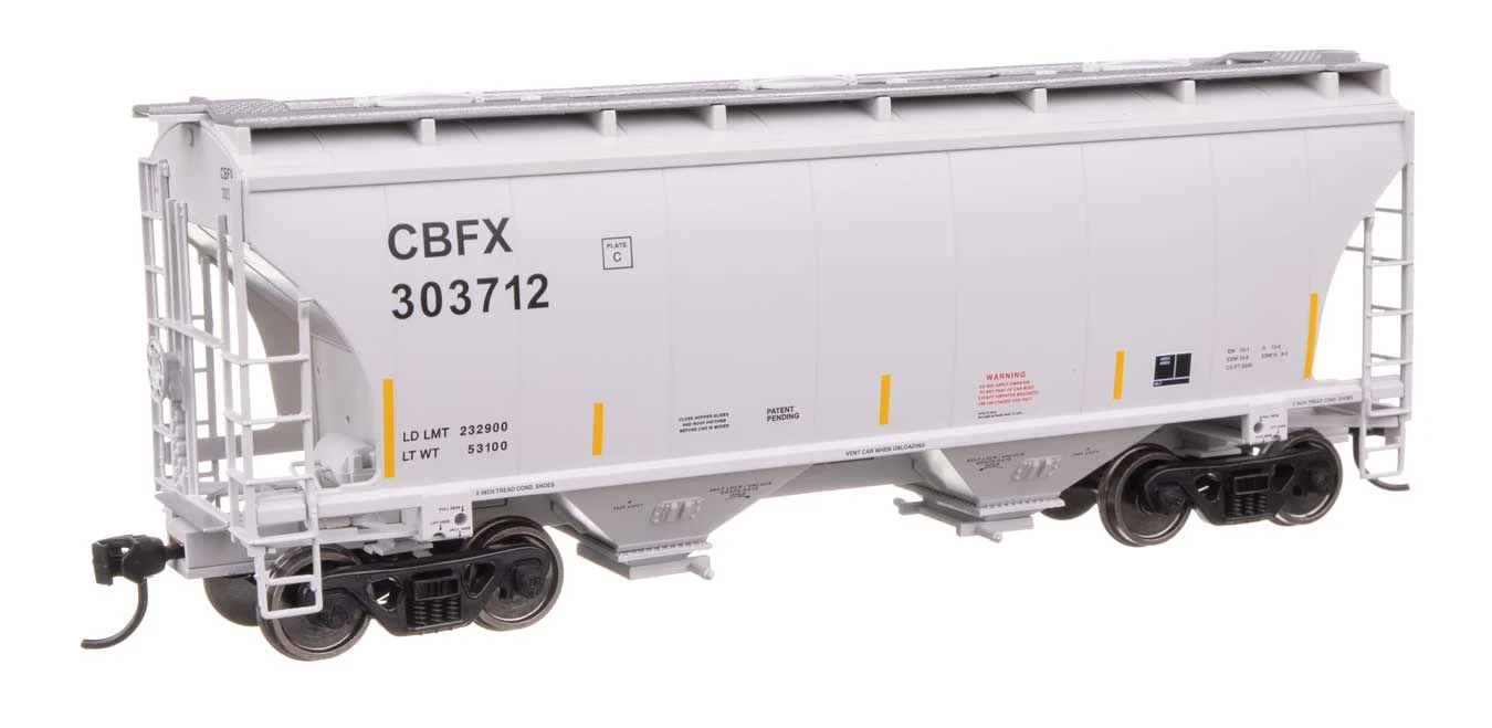 Walthers Mainline HO Scale CBFX #11266 Trinity 39' 2 Bay Covered Hopper