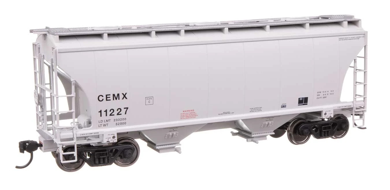 Walthers Mainline HO Scale CEMX #11266 Trinity 39' 2 Bay Covered Hopper