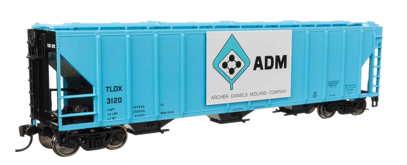 Walthers Mainline HO Archer Daniels Midland #3120 50' Pullman-Standard PS2-CD 4427 3-Bay Covered Hopper