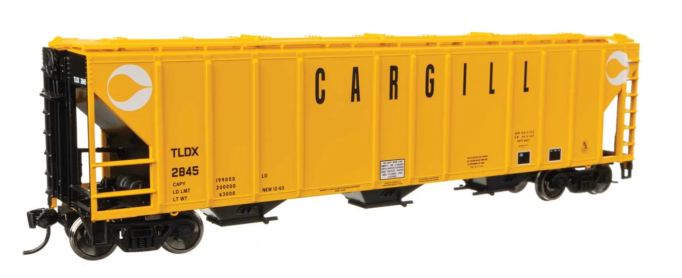 Walthers Mainline HO Cargill #2845 50' Pullman-Standard PS2-CD 4427 3-Bay Covered Hopper