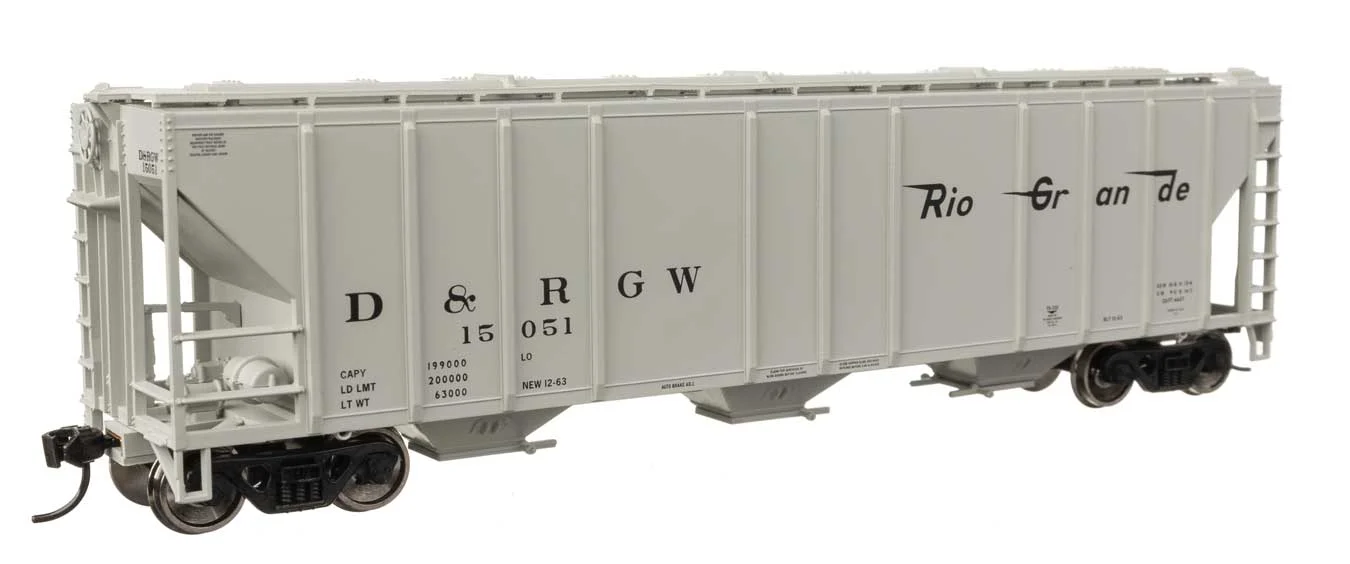 Walthers Mainline HO Denver & Rio Grande Western #15051 50' Pullman-Standard PS2-CD 4427 3-Bay Covered Hopper