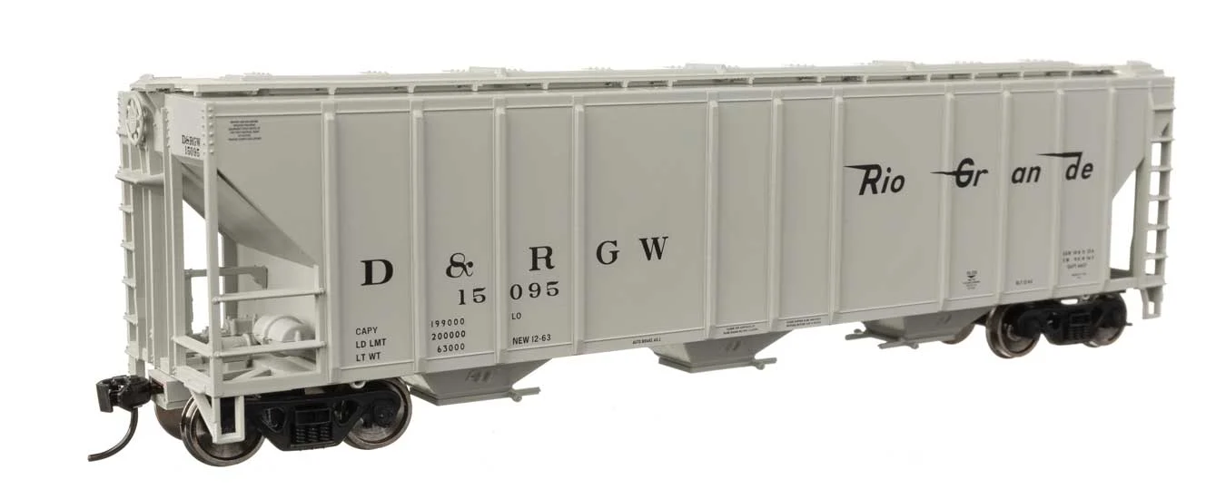 Walthers Mainline HO Denver & Rio Grande Western #15095 50' Pullman-Standard PS2-CD 4427 3-Bay Covered Hopper
