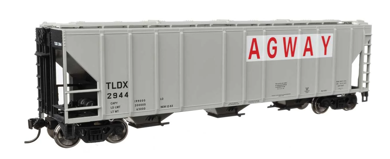 Walthers Mainline HO Agway TLDX #2944 50' Pullman-Standard PS2-CD 4427 3-Bay Covered Hopper