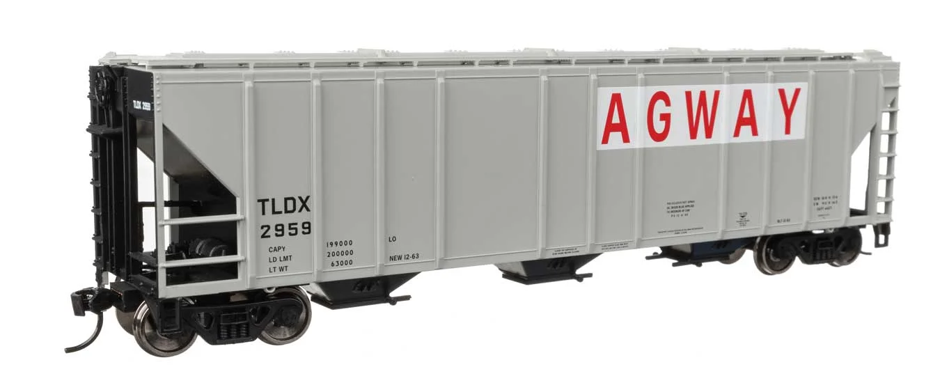 Walthers Mainline HO Agway TLDX #2959 50' Pullman-Standard PS2-CD 4427 3-Bay Covered Hopper