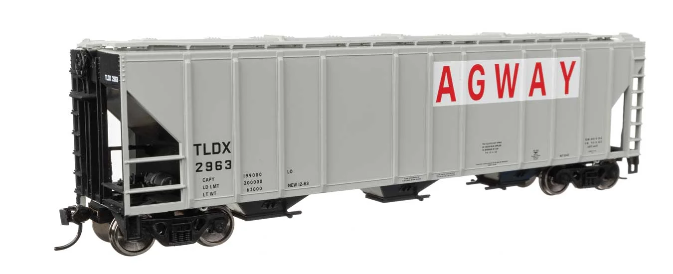 Walthers Mainline HO Agway TLDX #2963 50' Pullman-Standard PS2-CD 4427 3-Bay Covered Hopper