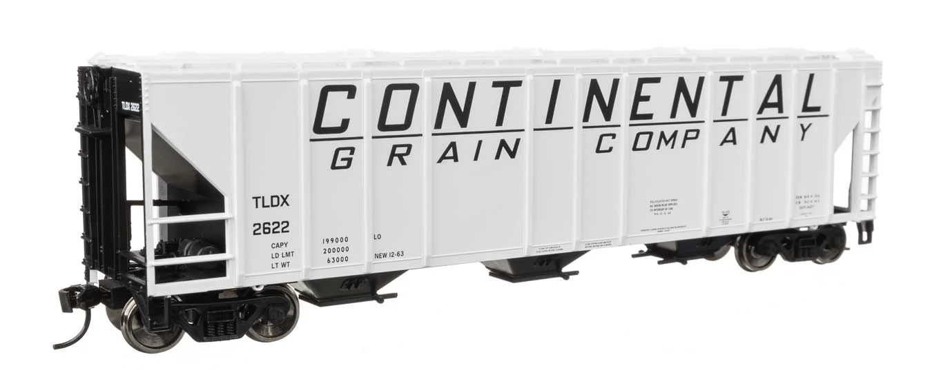 Walthers Mainline HO Continental Grain Co TLDX #2622 50' Pullman-Standard PS2-CD 4427 3-Bay Covered Hopper