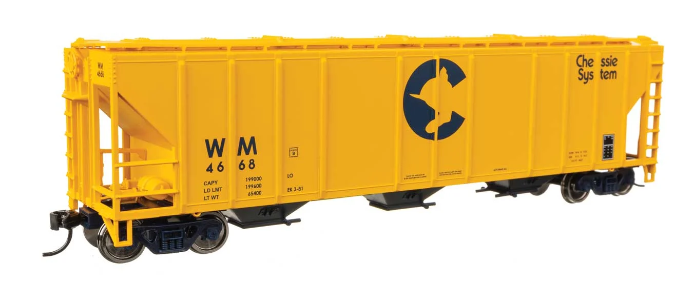 Walthers Mainline HO Western Maryland #4668 50' Pullman-Standard PS2-CD 4427 3-Bay Covered Hopper