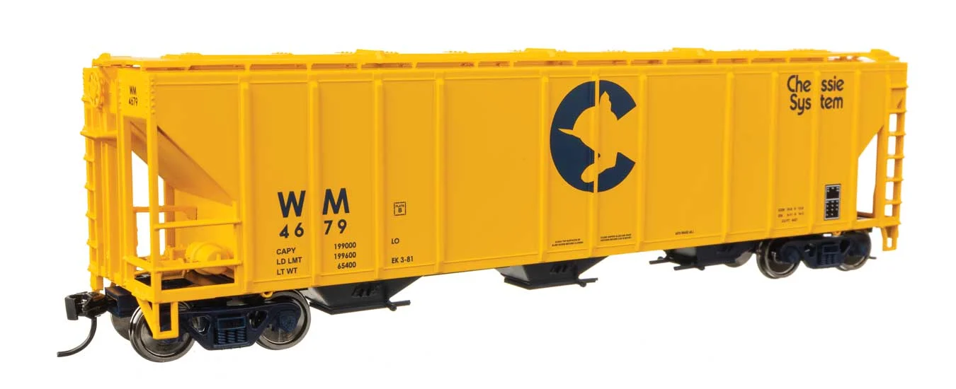 Walthers Mainline HO Western Maryland #4679 50' Pullman-Standard PS2-CD 4427 3-Bay Covered Hopper