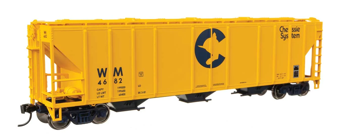 Walthers Mainline HO Western Maryland #4682 50' Pullman-Standard PS2-CD 4427 3-Bay Covered Hopper