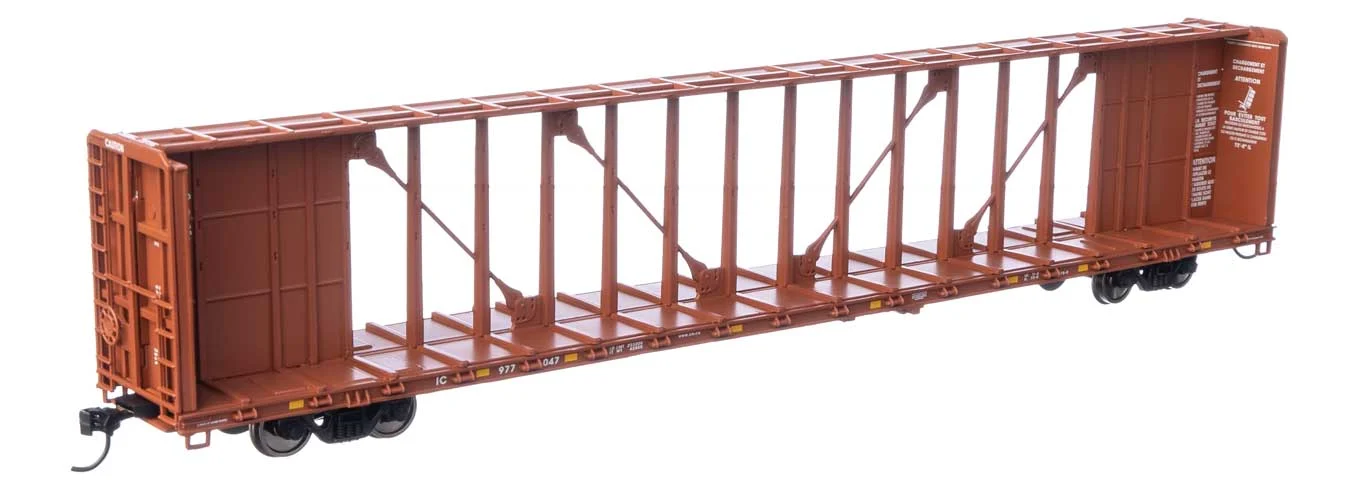 Walthers HO Illinois Central #977047 72' Centerbeam Flatcar - Walthers Scene Master