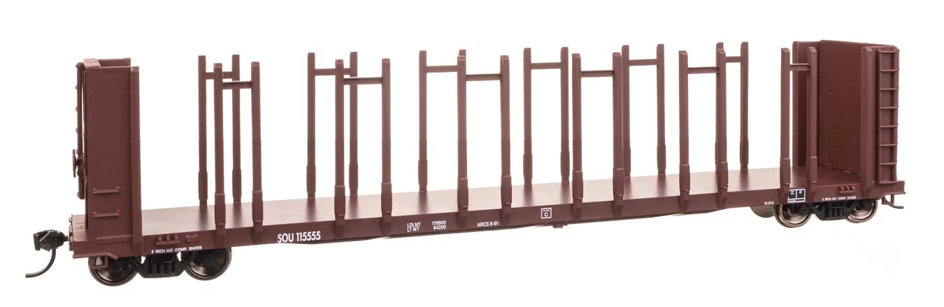 Walthers Mainline HO Scale Southern Railway #115555 63' Pulpwood Flatcar