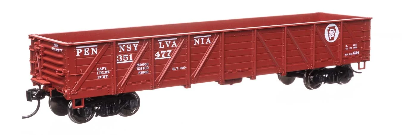 Walthers Mainline HO Pennsylvania Railroad #351477 40' 50-Ton Drop Bottom Gondola