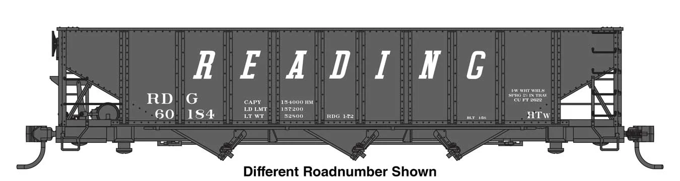 Walthers Mainline HO Scale Reading #60323 70-Ton AAR 3-Bay Open Hopper
