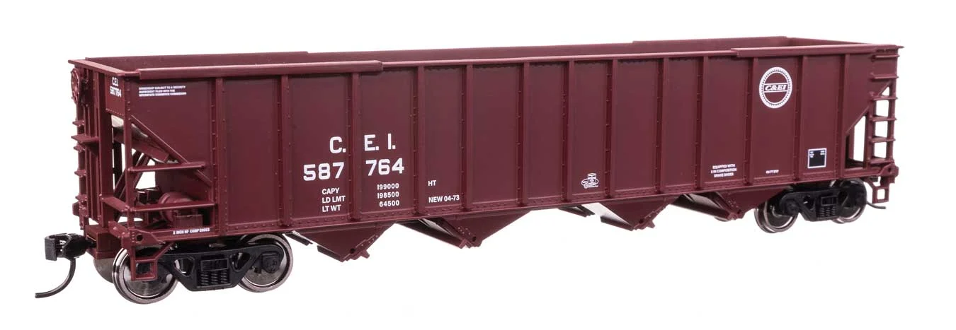 Walthers Mainline HO Scale Chicago & Eastern Illinois #587764 50' 100-Ton 4-Bay Hopper (Copy)