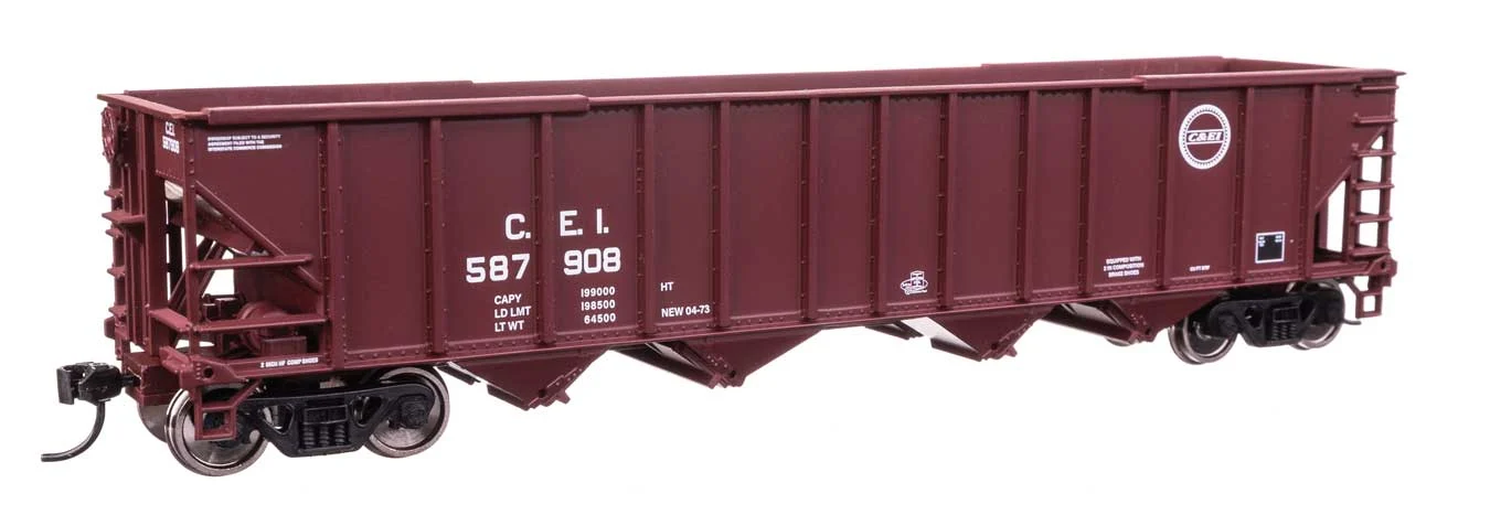 Walthers Mainline HO Scale Chicago & Eastern Illinois #587908 50' 100-Ton 4-Bay Hopper